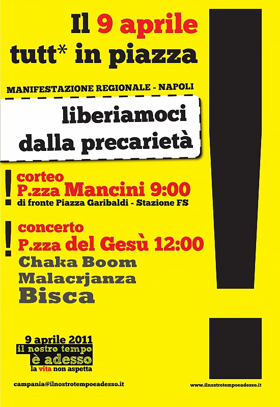 In corteo per un futuro migliore i precari cacciano i black bloc