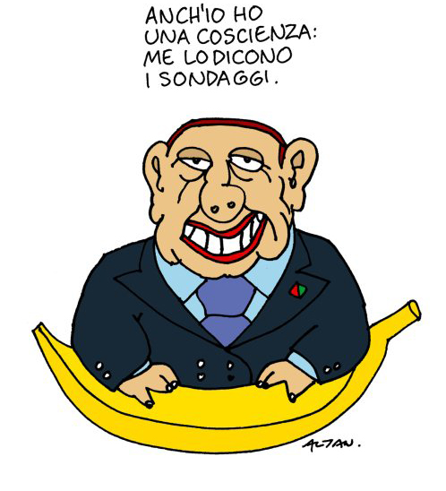 O chefe do governo italiano, Silvio Berlusconi, em missão em São Paulo