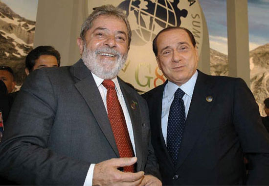 Lula e Berlusconi, um Chefe de Estado e um quaquaraquà.